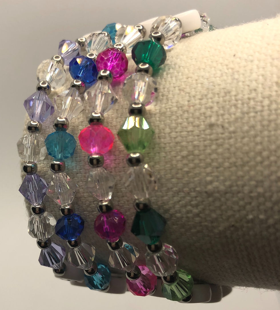 Thumbnail: Crystal & Stainless Steel Bracelet