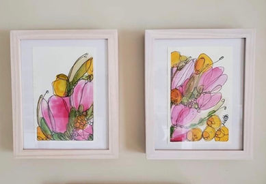 En duo, les oeuvres d'art ALETTO attirent l'attention dans la décoration.