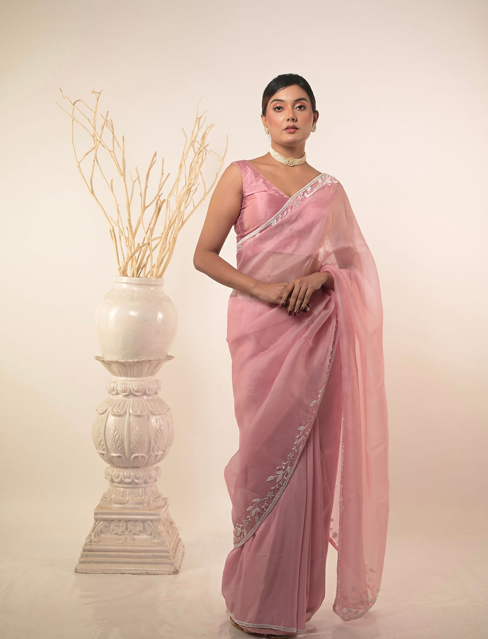 Thumbnail: Ella Saree in Wild Orchid Pink