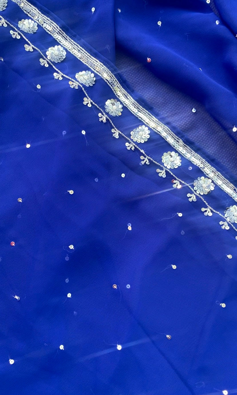 Thumbnail: Gayatri Saree in cobalt blue
