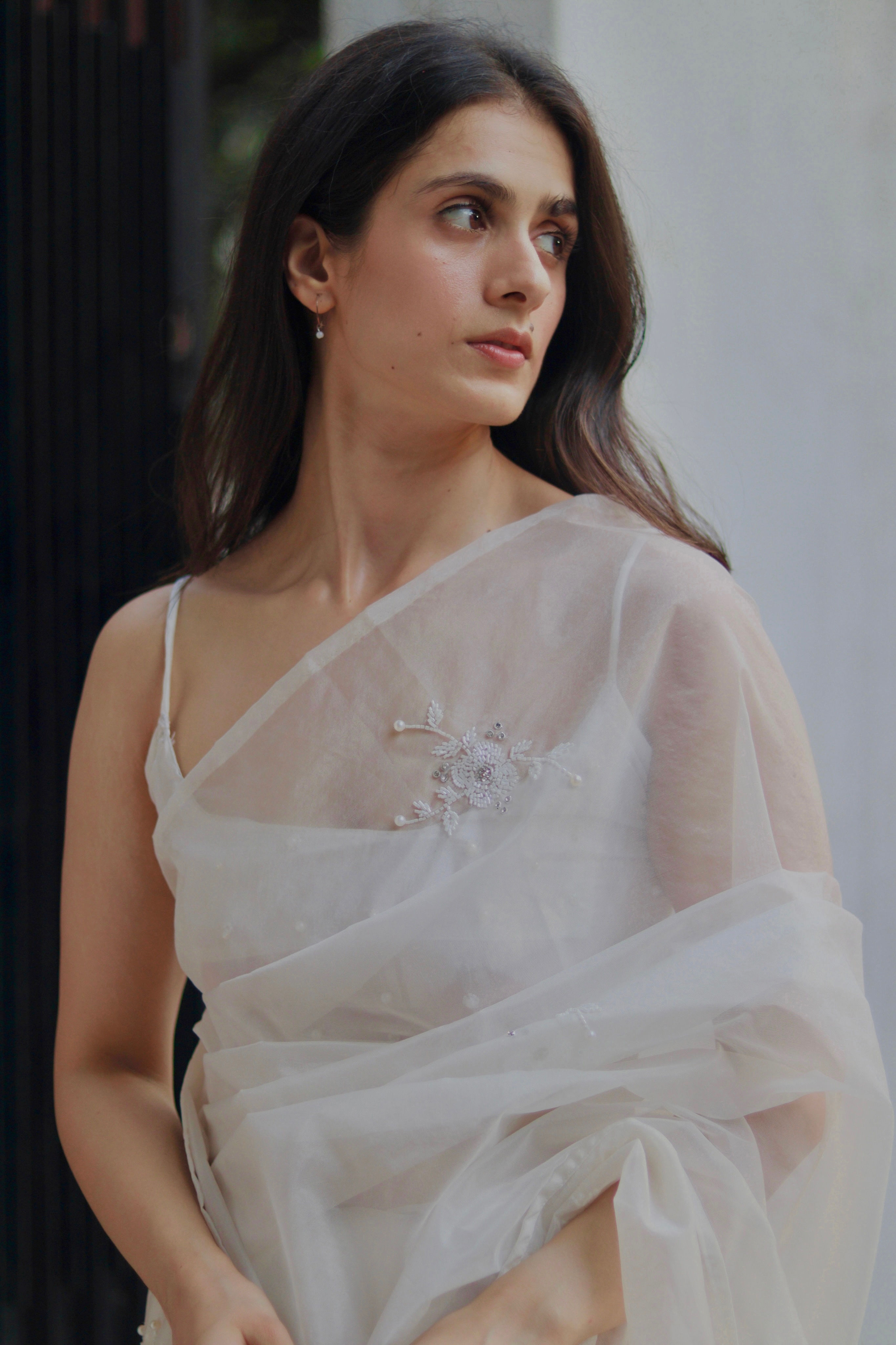 The ‘white on white’ saree