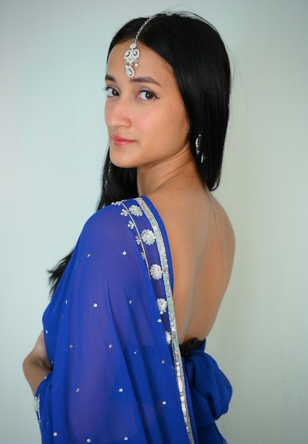 Gayatri Saree in cobalt blue