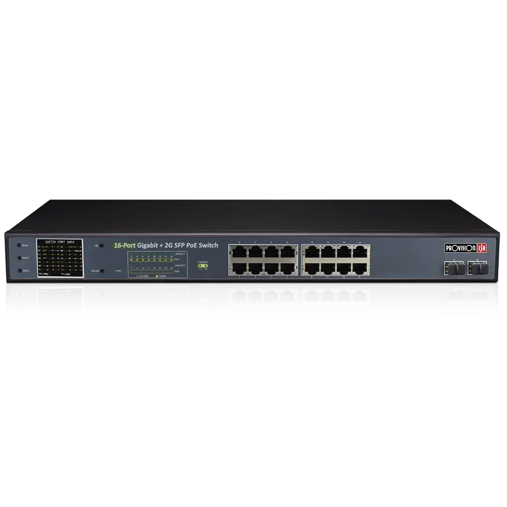 PoES-16250GCL+2SFP Switch PoE 16 Cổng Provision-ISR