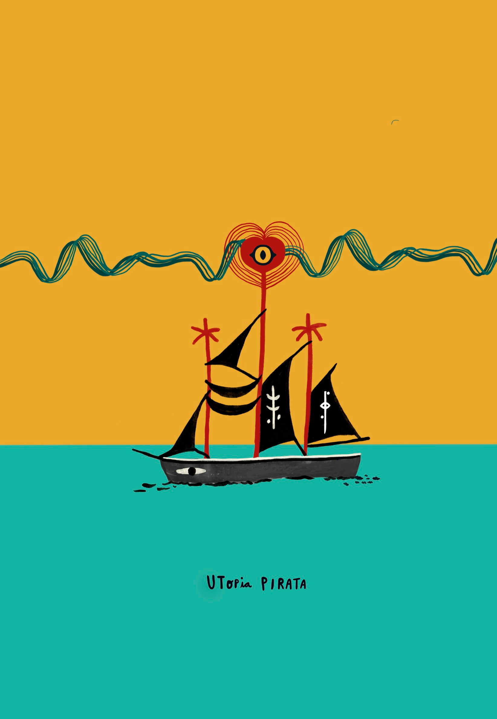 Fine Art Eco Print "Utopia Pirata"