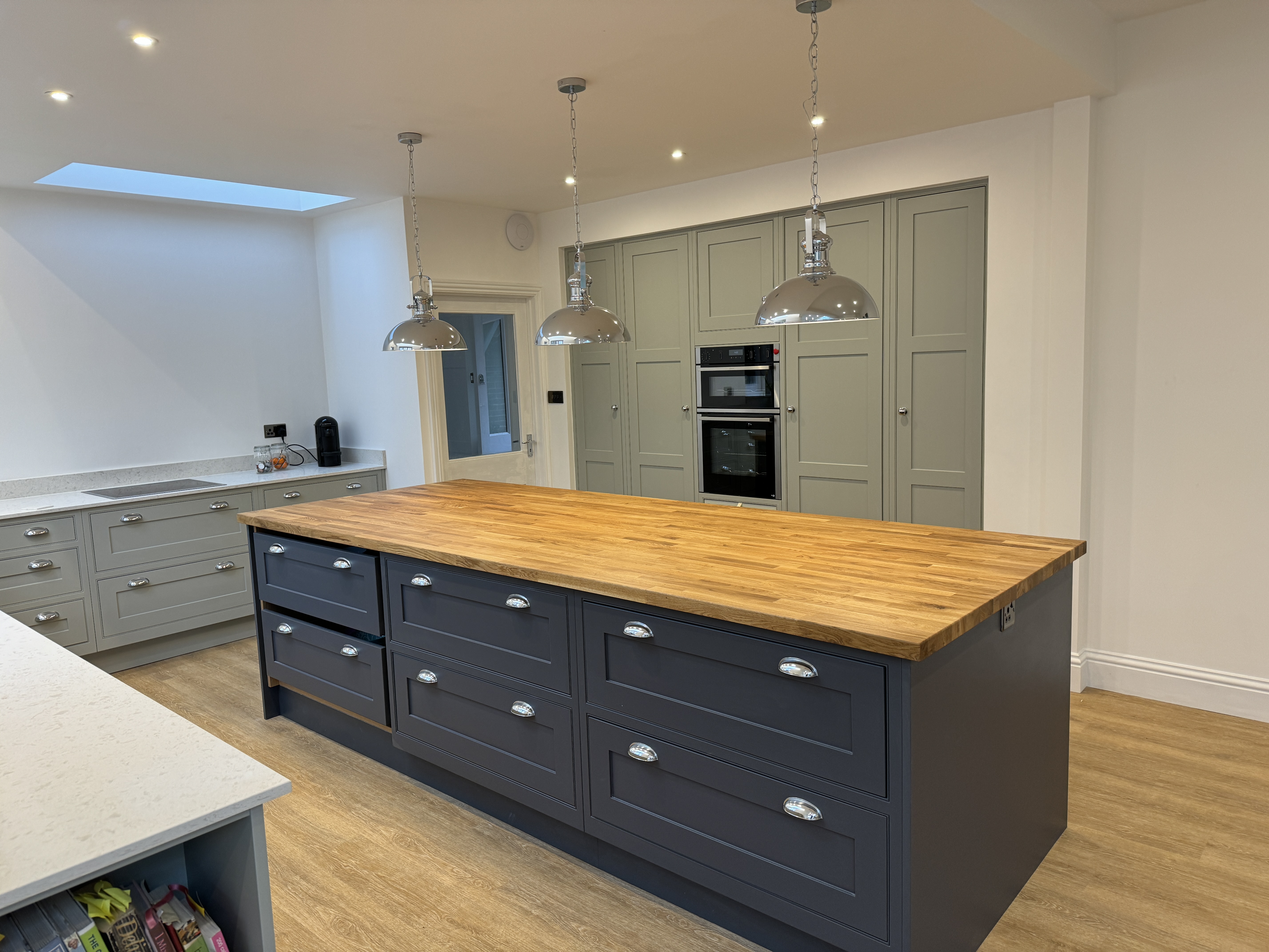 John Lewis painted in-frame kitchen — Mr & Mrs Klais, Surrey