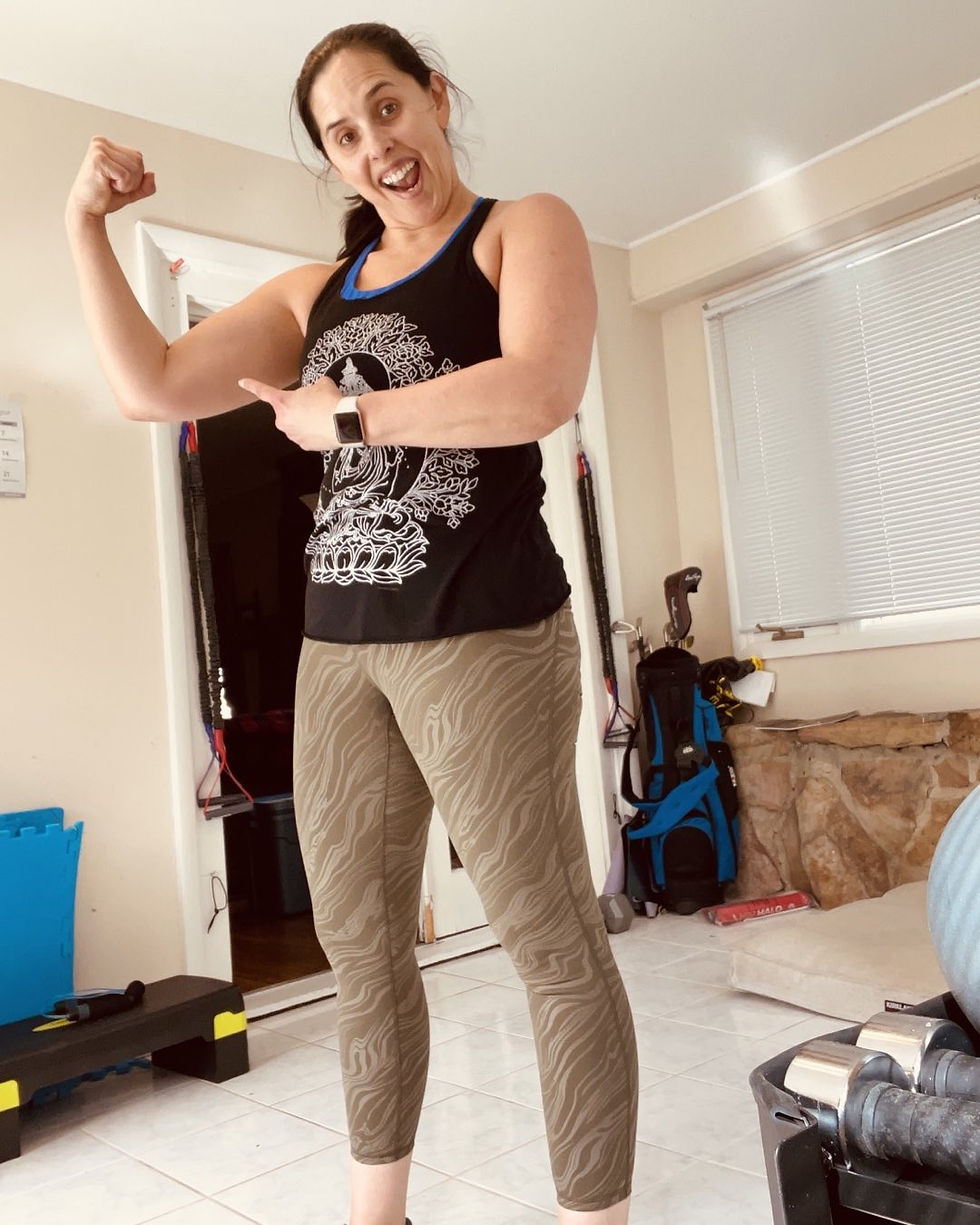Feeling good, sweaty selfie, silly selfie, pursuing health, flexing