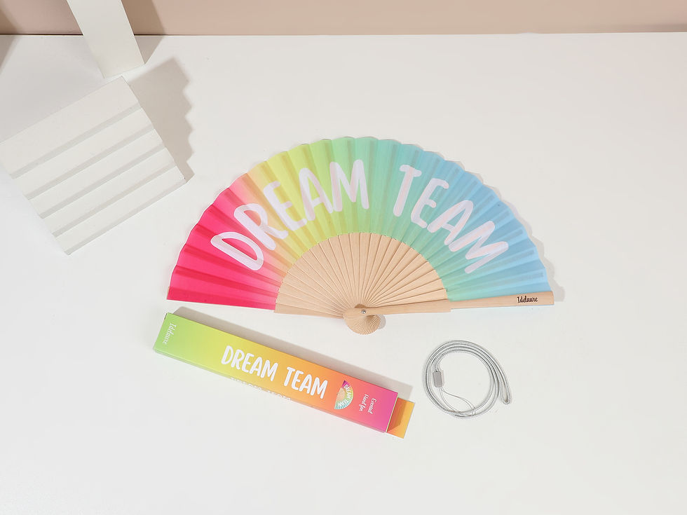 Éventail Dream Team | Éventail pliable coloré et tendance