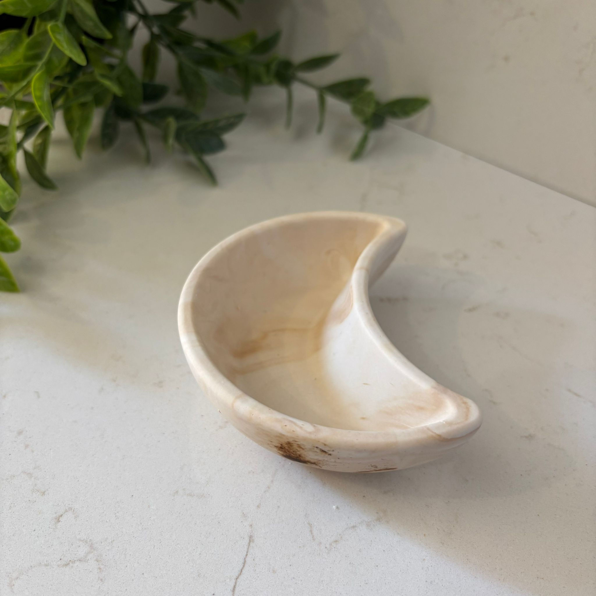 coupelle lune en jesmonite faite main