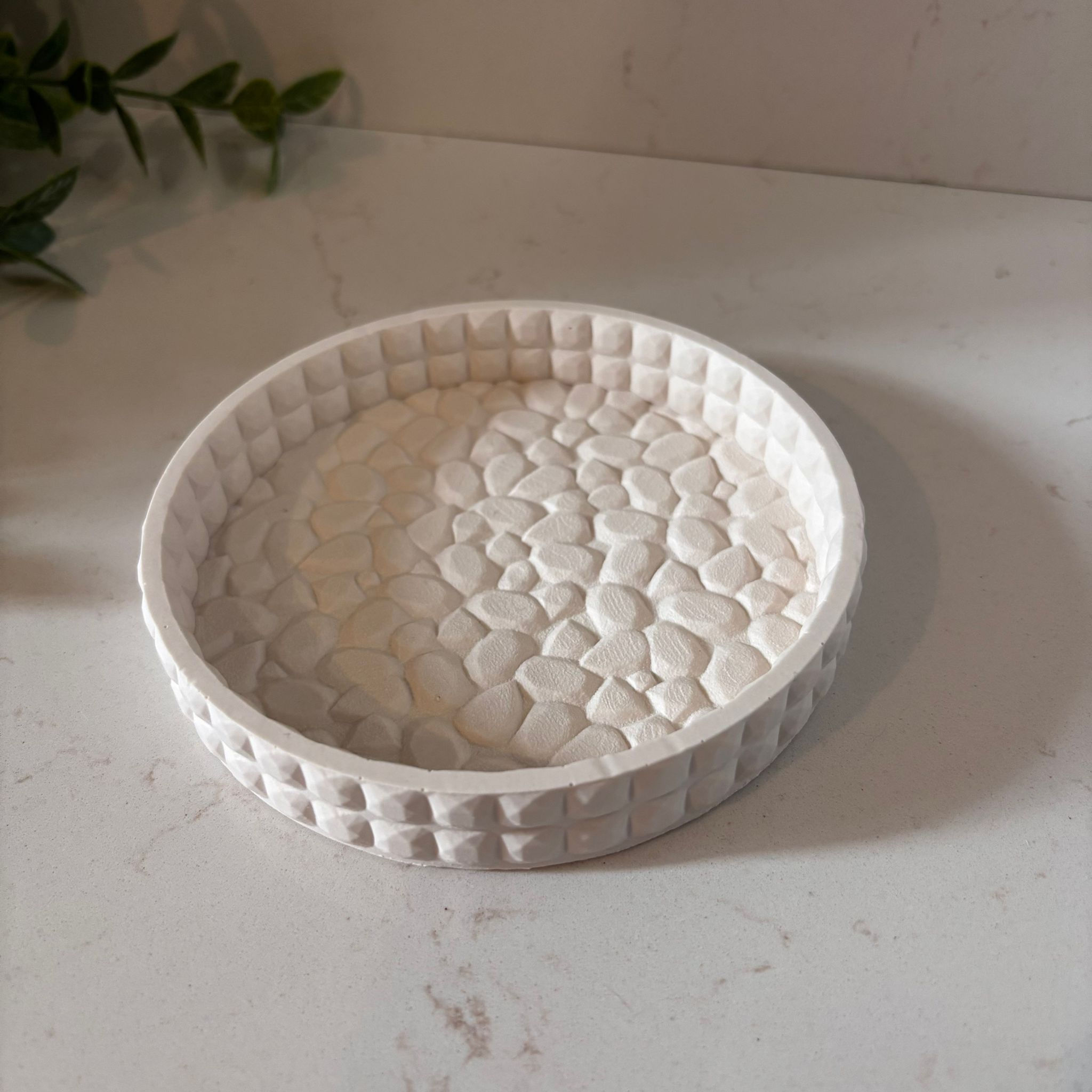 plateau playa décoratif en jesmonite fait main