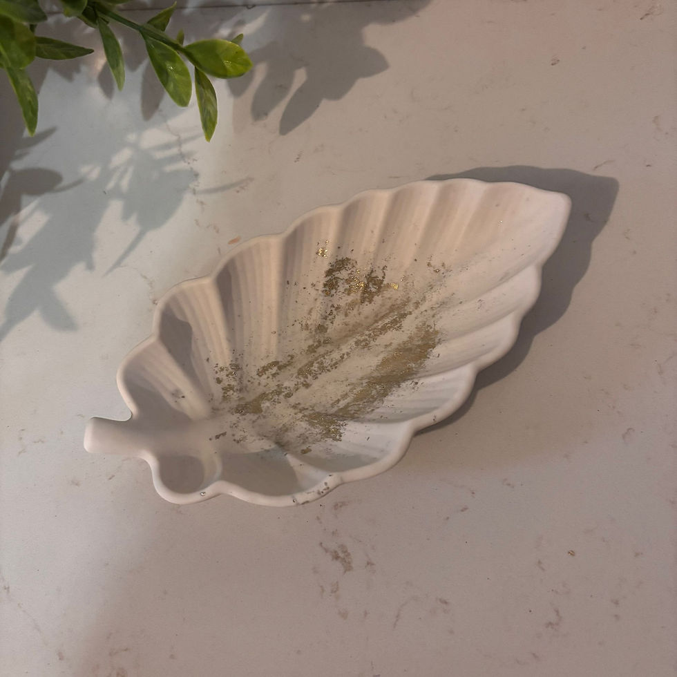 Coupelle feuille botana en jesmonite