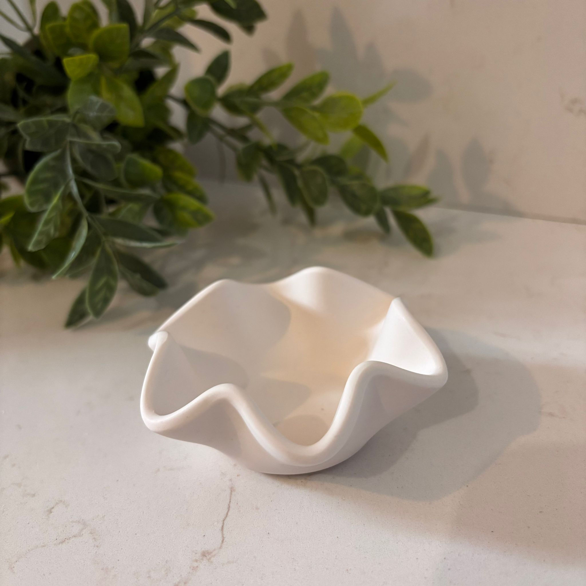 coupelle typiak en jesmonite blanc