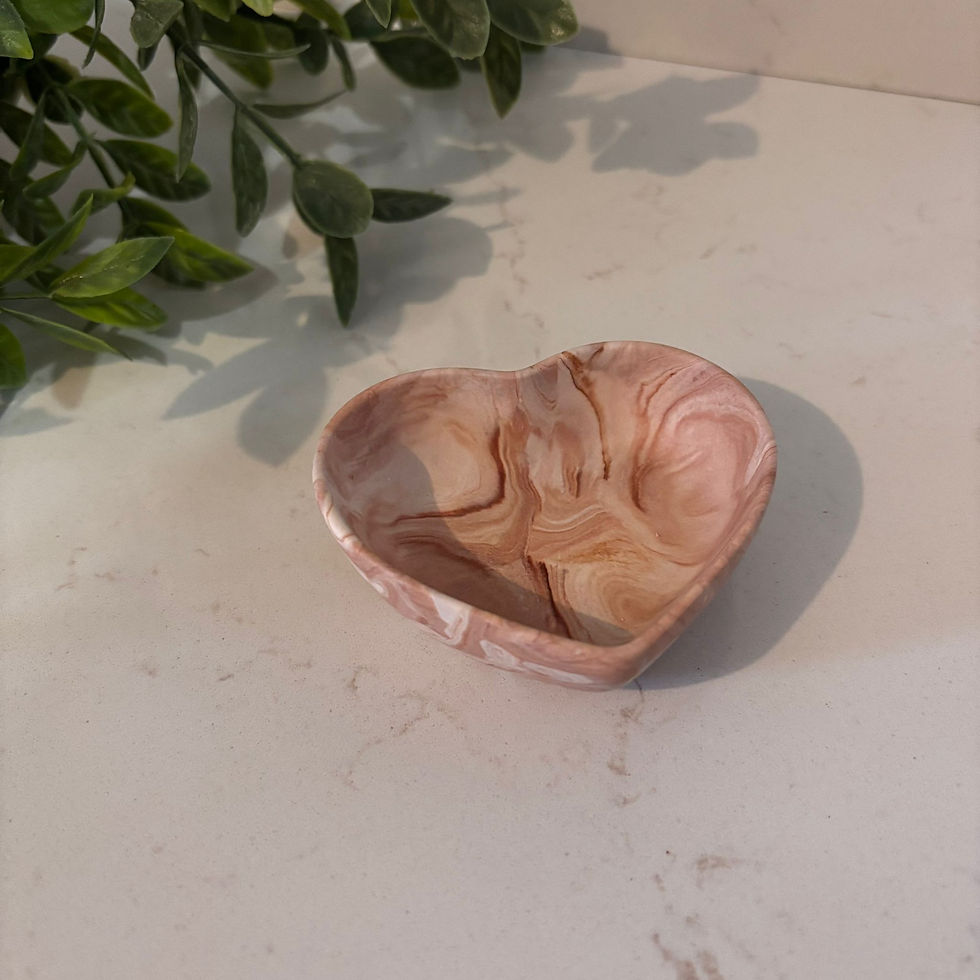 Coupelle petit coeur en jesmonite