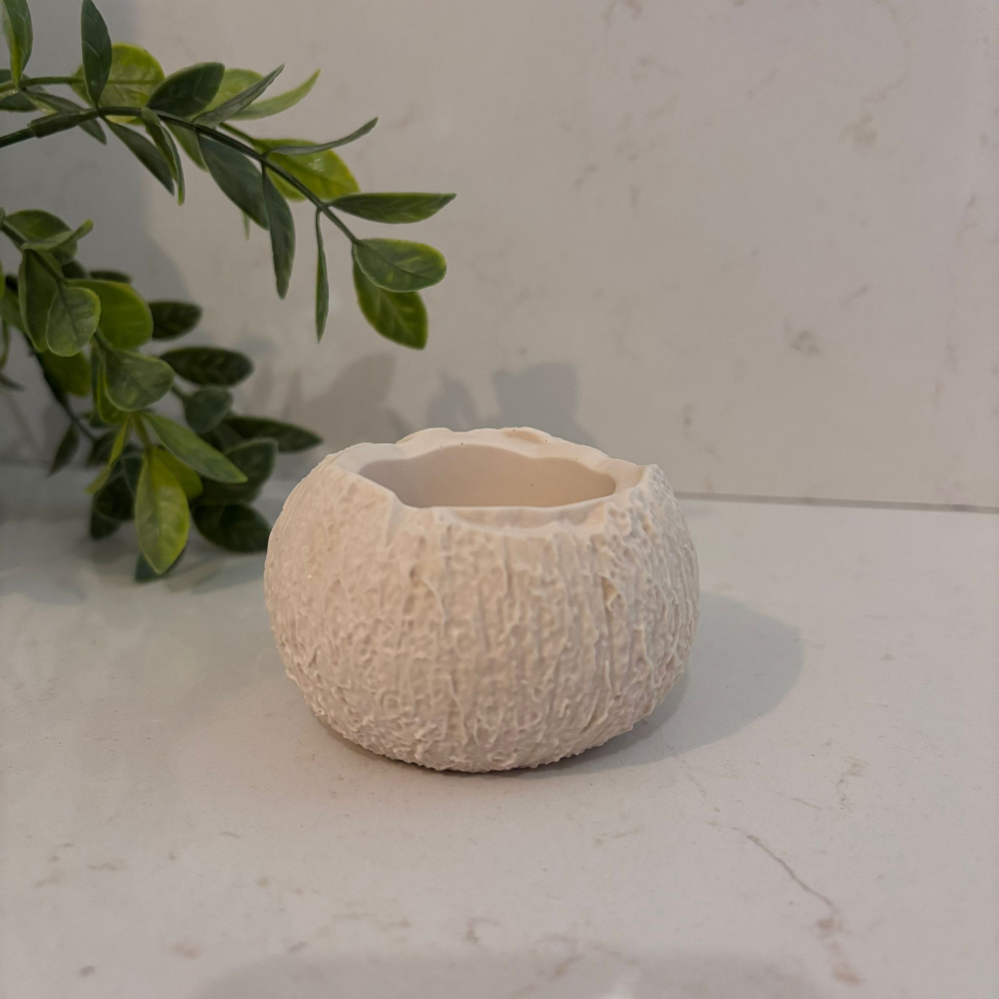 Coupelle orange en jesmonite