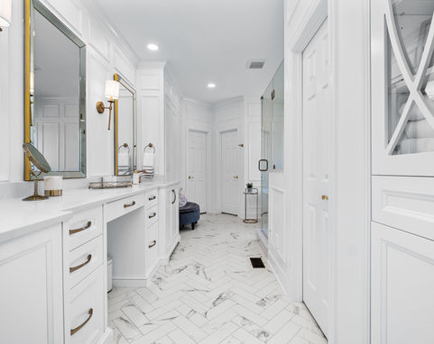 Bathroom remodel with custom cabinets