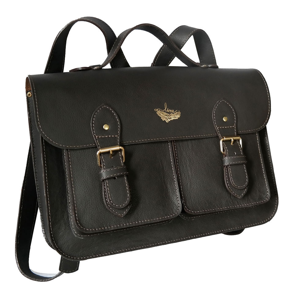 Miniatura: Mochila Satchel Versão N°2 Pockets Couro Line Store Leather - Cores Variadas