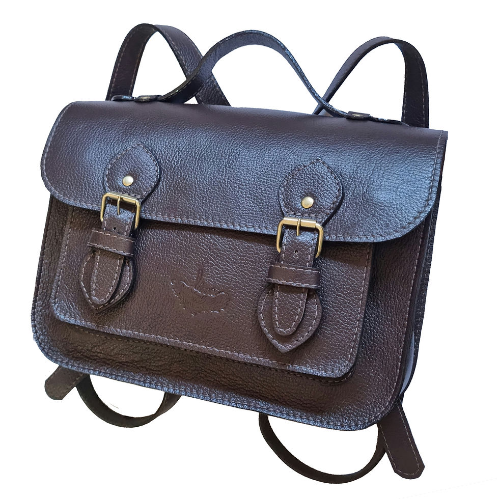 Miniatura: Mochila Satchel Versão N°2 Clássica Couro Line Store Leather - Cores Variadas