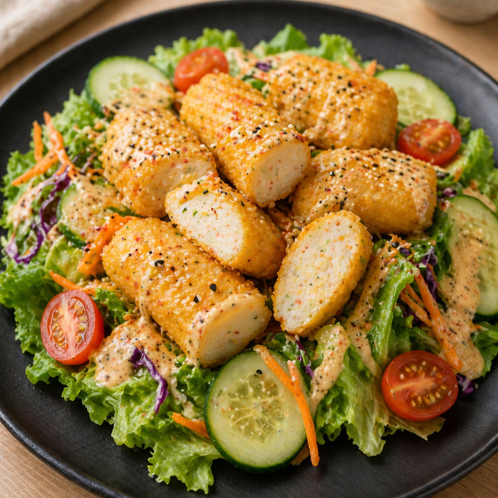 Crispy Fish Bean Curd Roll Salad