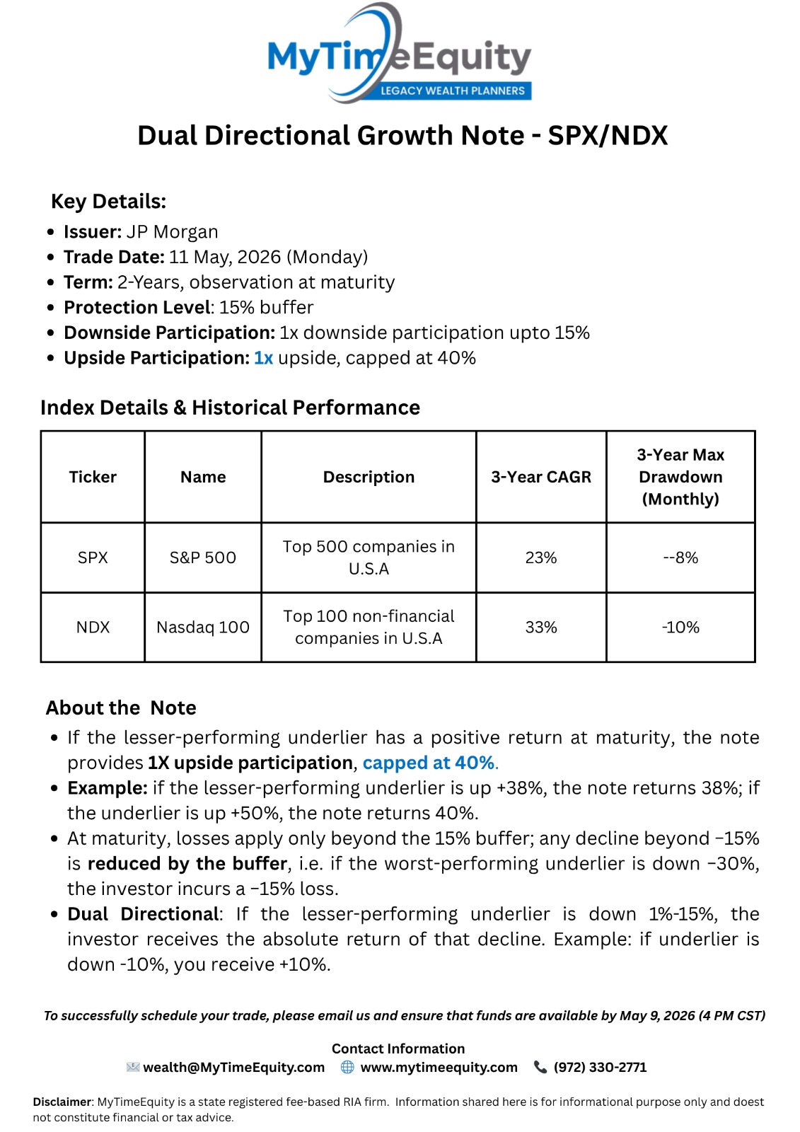 11 May 2026 - Dual-Directional Growth Note - 1x Upside Participation ...