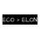 Thumbnail: a black bumper sticker that says "eco>ceo" in white