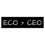 Thumbnail: a black bumper sticker that says "eco>ceo" in white
