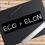 Thumbnail: a black bumper sticker that says "eco>ceo" in white