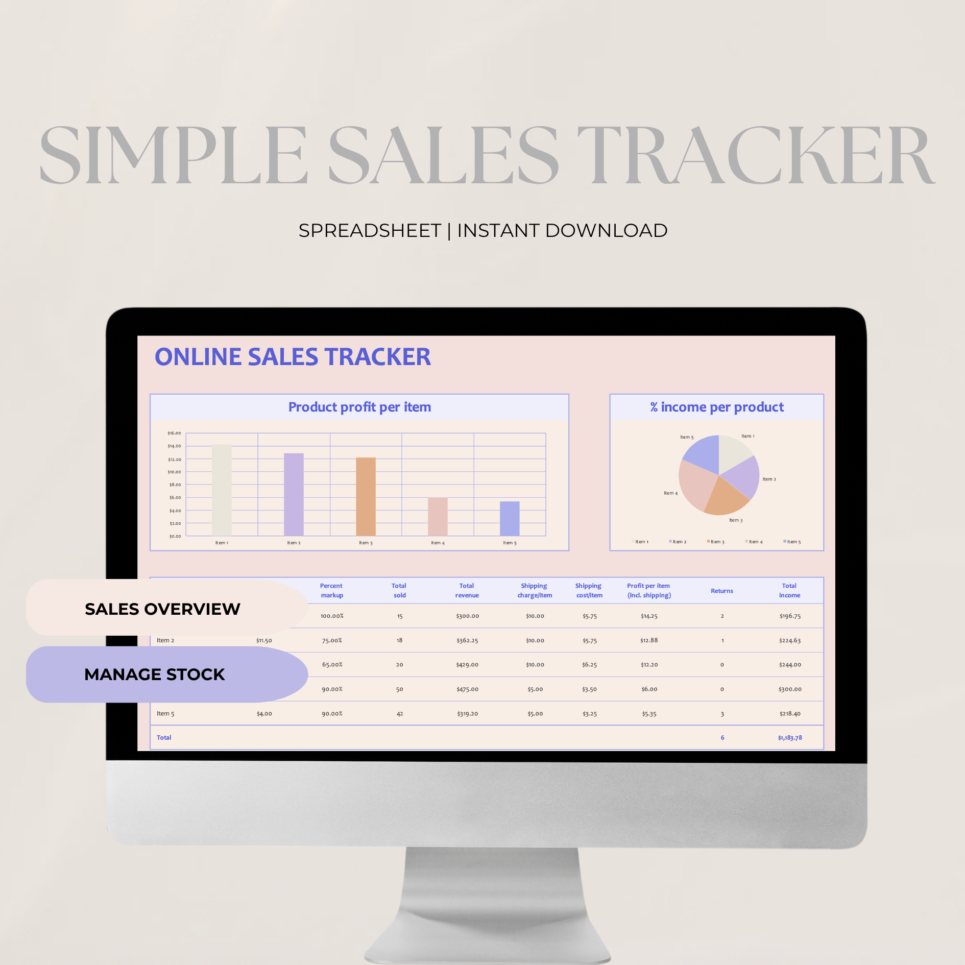 Simple Sales Tracker for Small Business