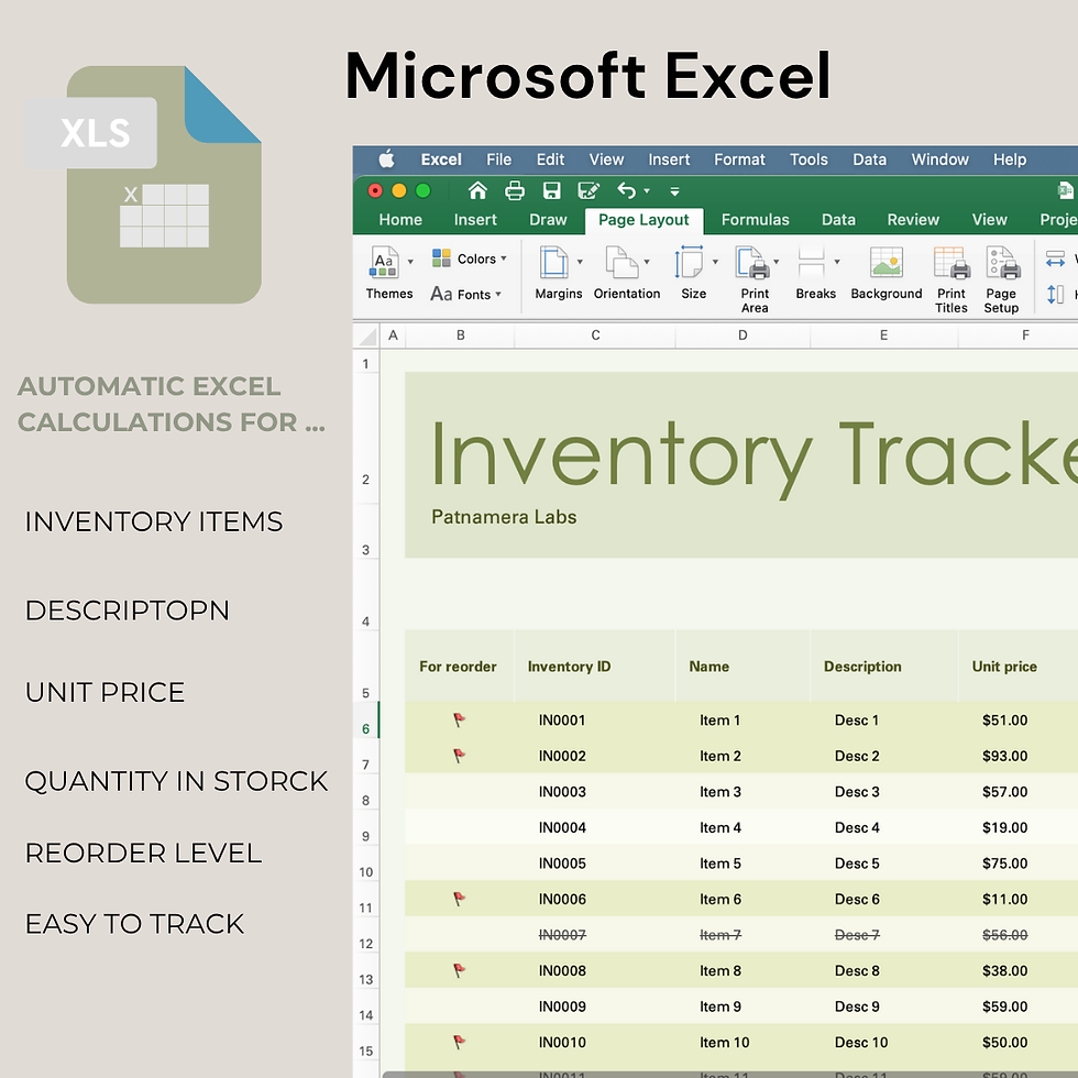 Thumbnail: Inventory Tracker Spreadsheet for Small Business