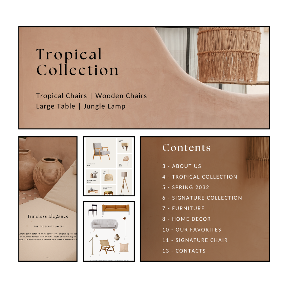 Thumbnail: Neutral Furniture Product Line Catalogue – A4 Editable in Canva
