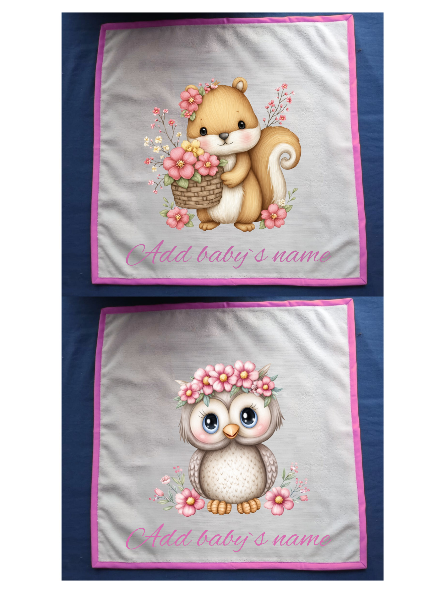 Burping/spitting towel set woodland/p