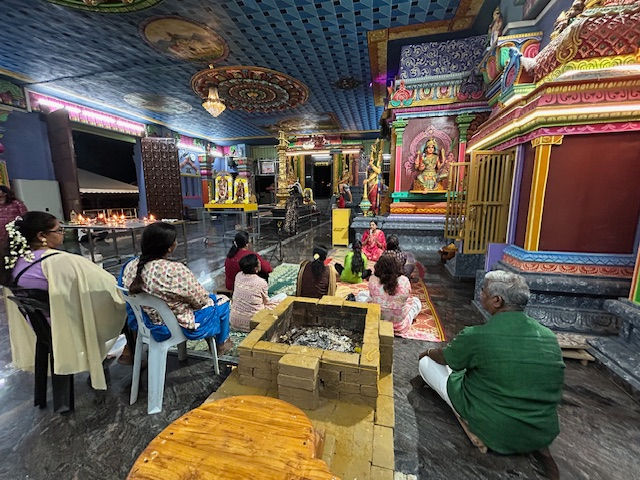 Backdrop of this temple sets the stage for Yash Jegathesan to deliver her speech