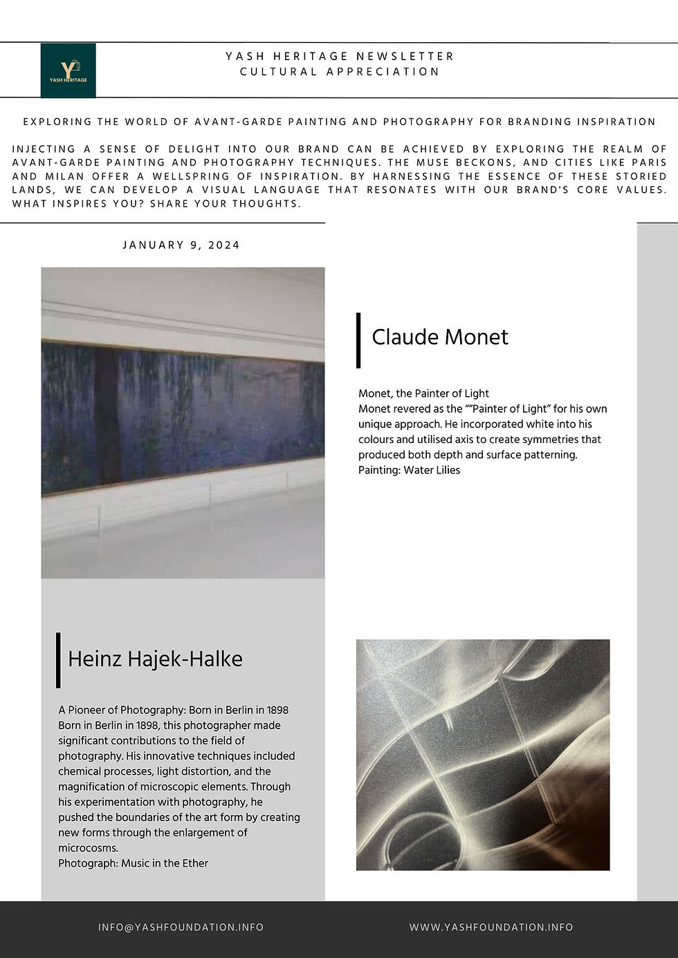 newsletter yash heritage brand design inspiration