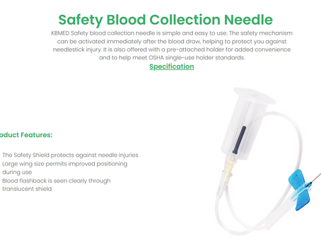 FDA safety blood collection needle