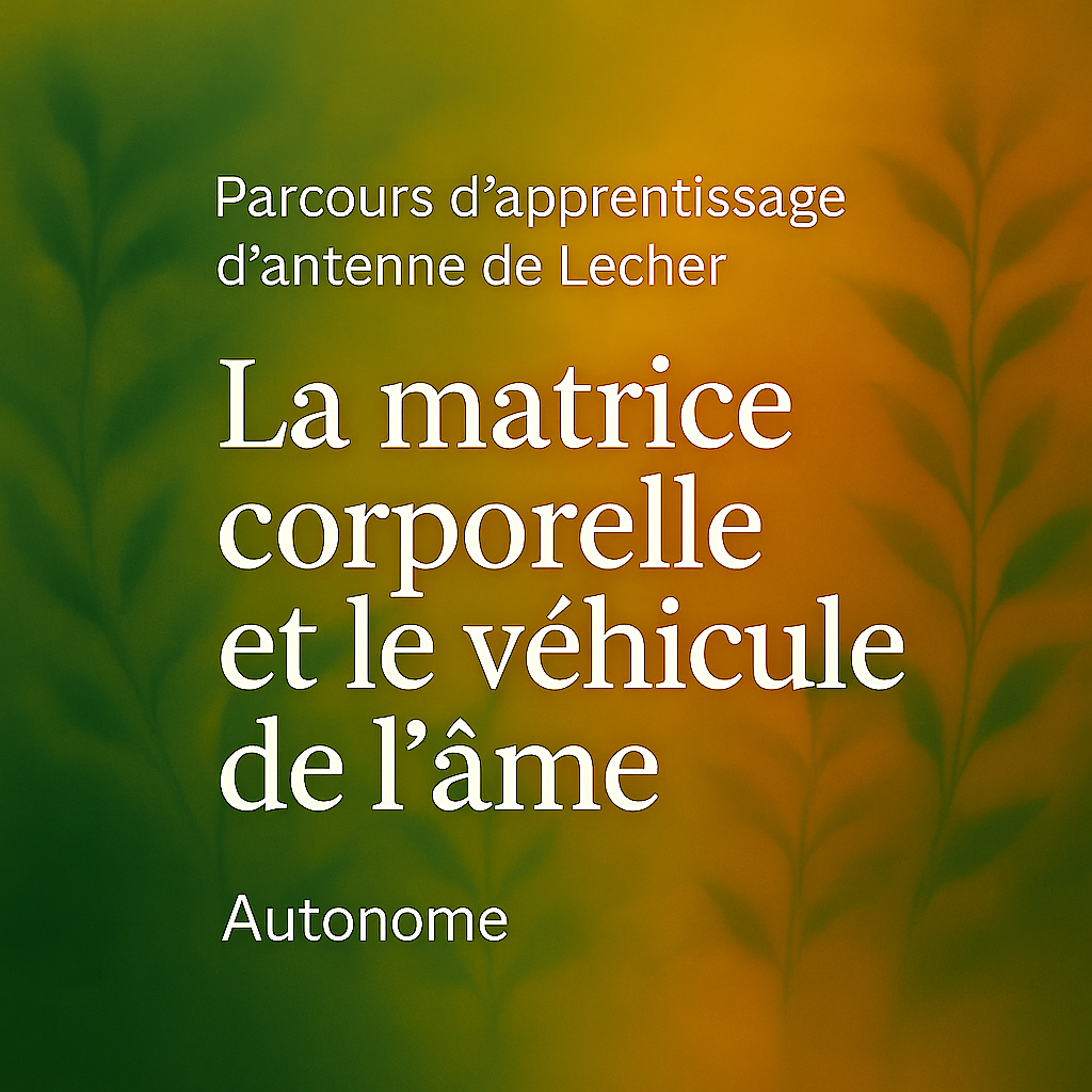 Parcours - Matrice corporelle - le véhicule de l'âme (autonome)