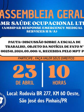 ASSEMBLEIA GERAL SSMR SAÚDE OCUPACIONAL LTDA