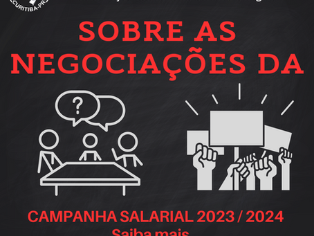 Sobre as negociações da campanha salarial 2023