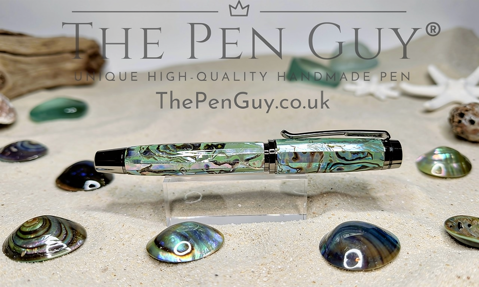 Thumbnail: Classic Rollerball, Seafoam paua abalone - Ocean