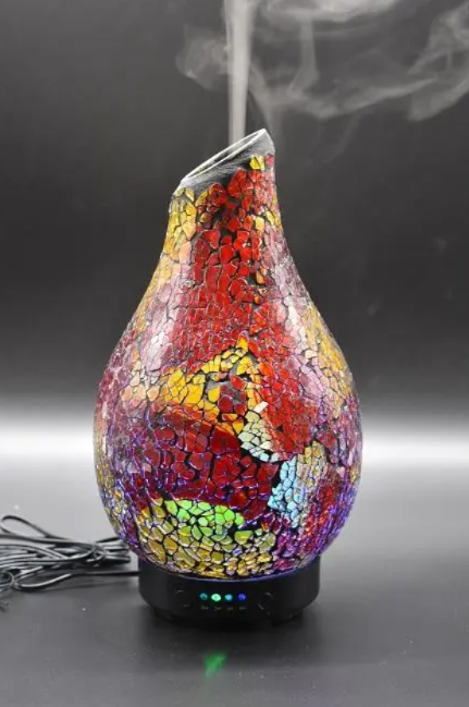 ❤️ Radiant Red Mosaic Ultrasonic Aroma Diffuser