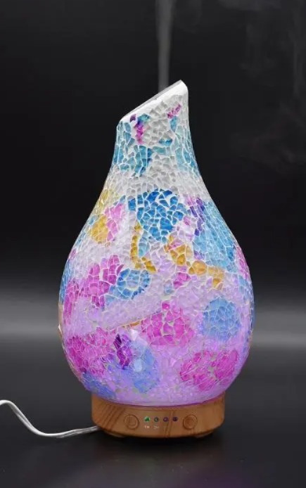 ๐ธ Pastel Mosaic Ultrasonic Aroma Diffuser