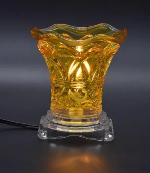 ✨ Amber Gold Illuminated Electric Aroma Warmer