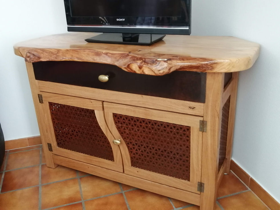 Miniature : Meuble TV bois métal vintage élégant
