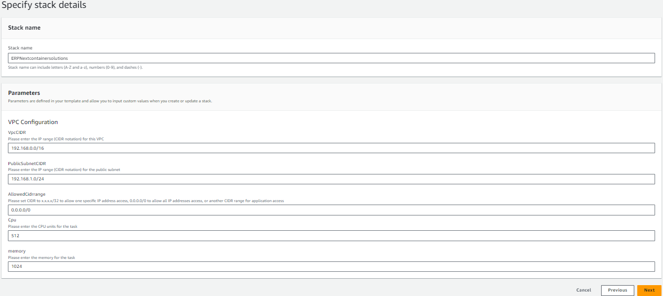 stack configuration