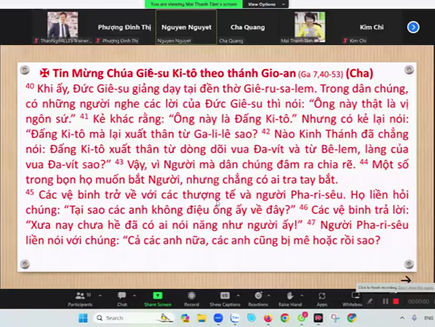 ✠ Tin Mừng Chúa Giê-su Ki-tô theo thánh Gio-an (Ga 7,40-53) 