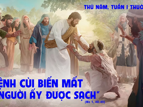 ✠ Tin Mừng Chúa Giê-su Ki-tô theo thánh Mác-cô (Mc 1,40-45)