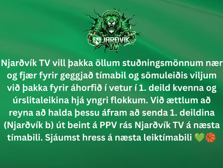 Njarðvík TV þakkar fyrir sig 💚