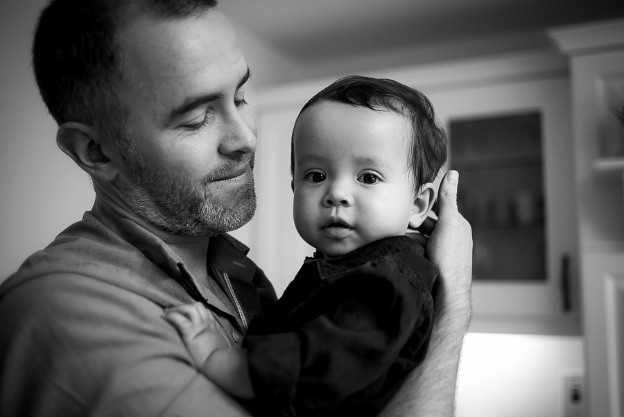 Family session at home - Dad and Little boy