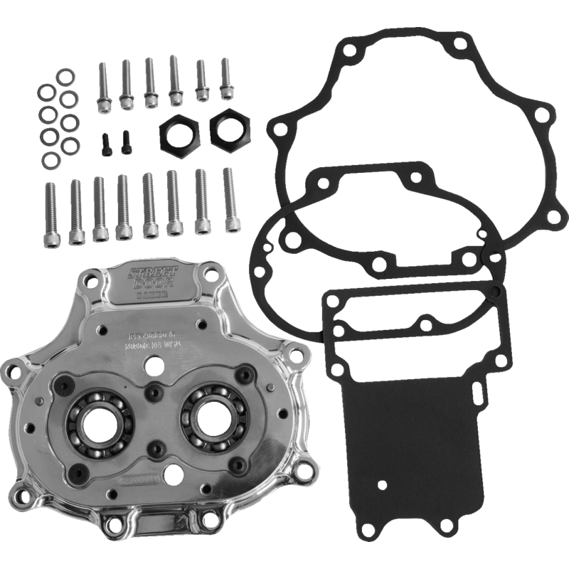 BAKER DRIVETRAIN STREET DOOR ASSEMBLY, POLISH, 2006-UP DYNA, 2007-UP BIG TWIN