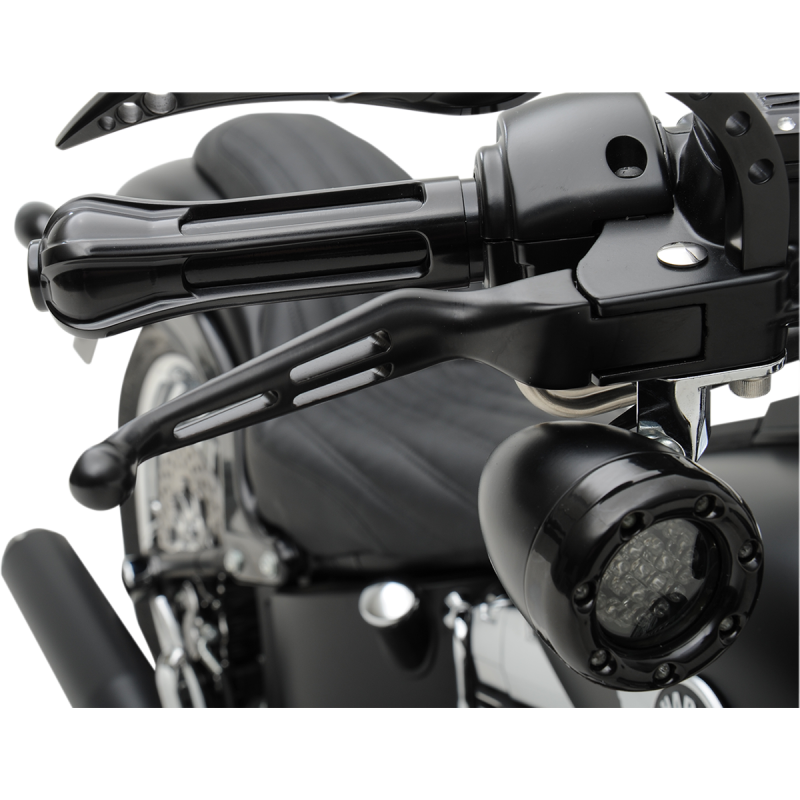 Thumbnail: DRAG SPECIALTIES 96-17 B/T SLOTTED BLACK LEVER SET