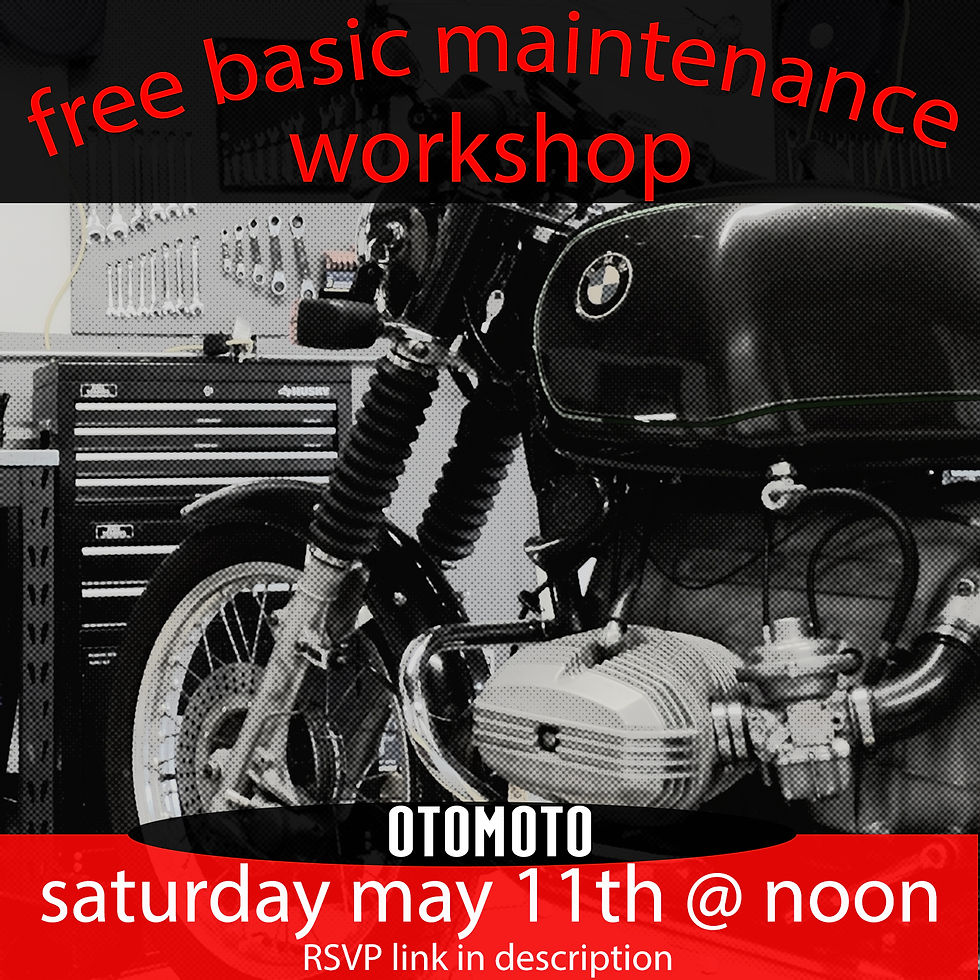 Motorcycle basic maintenance workshop