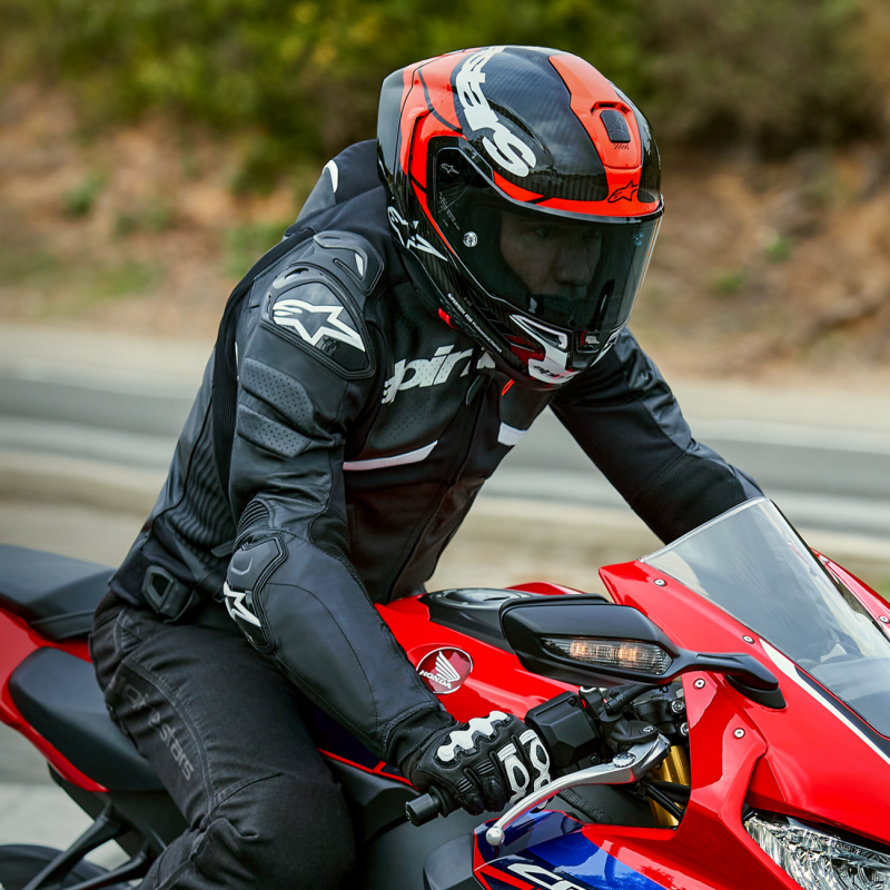 Thumbnail: ALPINESTARS (ROAD) S-R10 ELEMENT HELMET CARB/R/W XL