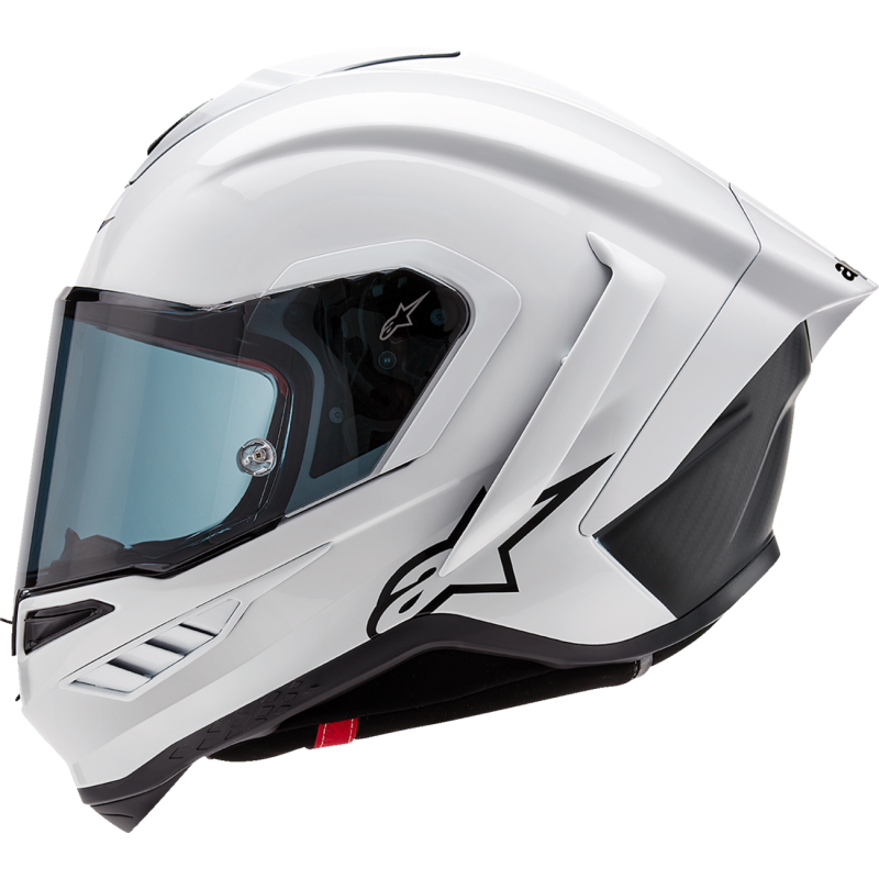 Thumbnail: ALPINESTARS (ROAD) S-R10 SOLID HELMET WHT GLS/BLK MT XL